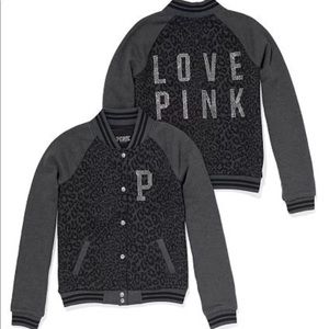 **SOLD**CHEETAH BLING VARSITY JACKET